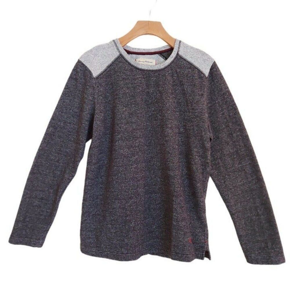 Tommy Bahama Pullover Sweater Mens Medium Gray Long Sleeve Crew Neck Casual Work
